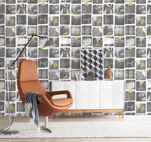 <span class=keywords><strong>Papier</strong></span> <span class=keywords><strong>peint</strong></span> PVC classique noir et blanc, photos de coins de rue, vieux thème de bar, décoration - Product Image 1