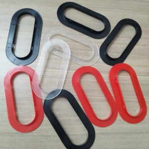 Colorful cardboard box plastic handle