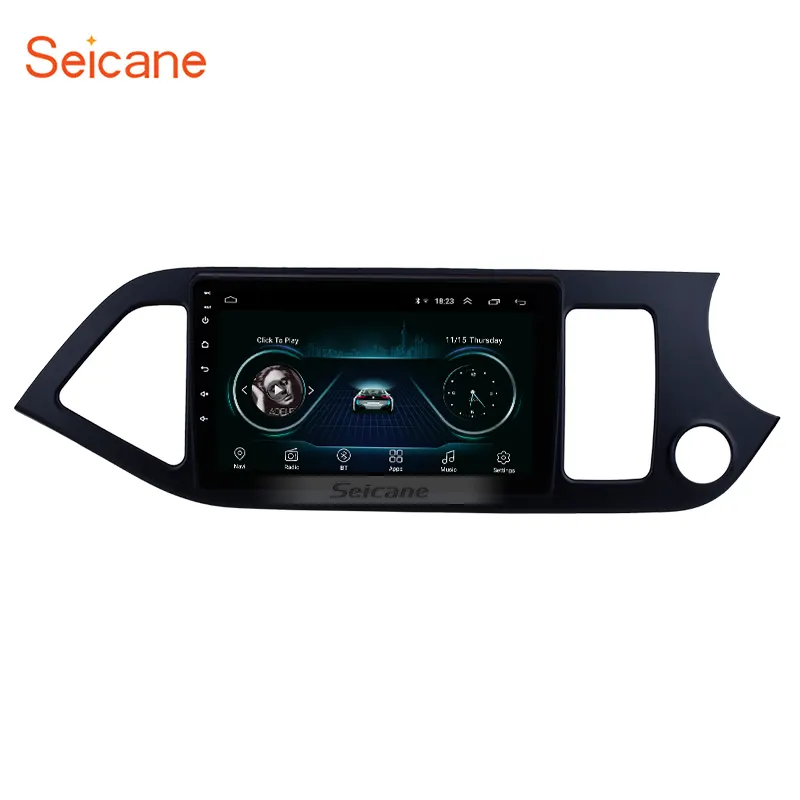 9 Inch Android 11.0 Ondersteuning Spiegel Link Achteruitkijkcamera Muziek Auto Radio Gps Navigatiesysteem Voor 2011-2014 Kia Ochtend Rhd