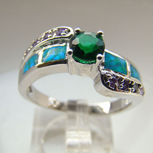 de fábrica al por mayor precio <span class=keywords><strong>mexicana</strong></span> ópalo de fuego opal joyería y azul ópalo de plata anillos de <span class=keywords><strong>la</strong></span> joyería dr8027714-3.8g - Product Image 1