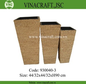 ชุดตะกร้าเก็บของพับได้จากไม้ไผ่รักษ์โลก 3 ใบ สีธรรมชาติและสีรมควัน สำหรับใส่อาหารและเสื้อผ้า รุ่น VINACRAFT 930030-5 - Product Image 3