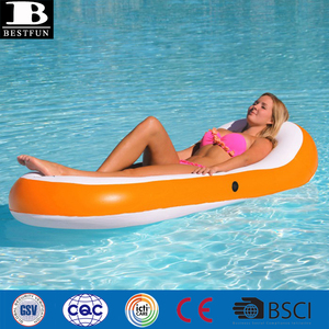 Chaise longue gonflable personnalisée en maille avec porte-gobelets doubles pour adultes, flotteur de piscine, transat de bain, <span class=keywords><strong>radeau</strong></span> aquatique - Product Image 3