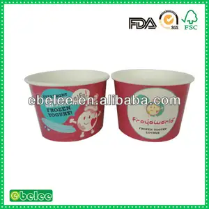 Yogur helado vaso de papel 16 oz barato de china