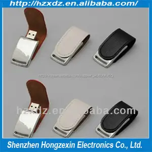 도매 가격 2기가바이트 가죽 USB 플래시 드라이브/ 금속 가죽 U 디스크 제조업체는 저렴한