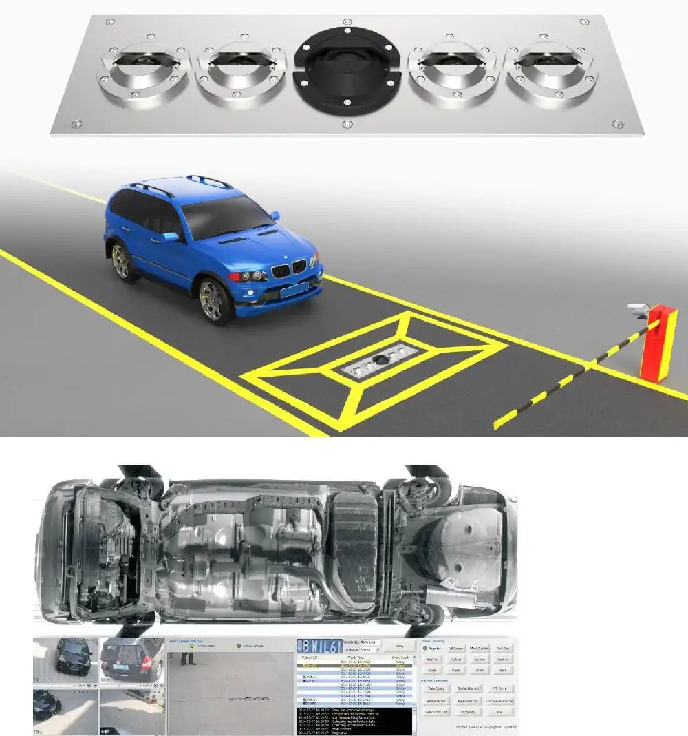 UVSS/ UVIS Under Vehicle Surveillance System Car Bomb Detector for hotel