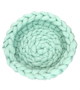 Levert instagram hond accessoires hand gebreide roze dikke huisdier huis mand omvangrijk chunky merino wol garen kat cave bed - Product Image 5