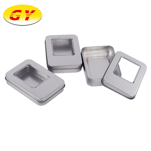 Boîte d'emballage de <span class=keywords><strong>bijoux</strong></span> en étain rectangulaire <span class=keywords><strong>argent</strong></span>ée en gros, recyclable, avec fenêtre ouverte, pour l'artisanat et l'utilisation de bougies - Product Image 6