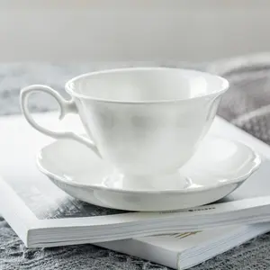 古典复古茶杯散装手工白色细骨杯茶杯