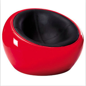 Salotto in fibra di vetro in pelle spitfire aviatore lounge scoop mezza cupola divano set di mobili da soggiorno pronti per la spedizione - Product Image 2