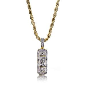 Liontin X-ANAX Hiphop berukir zirkon, Perhiasan Pria - Product Image 2