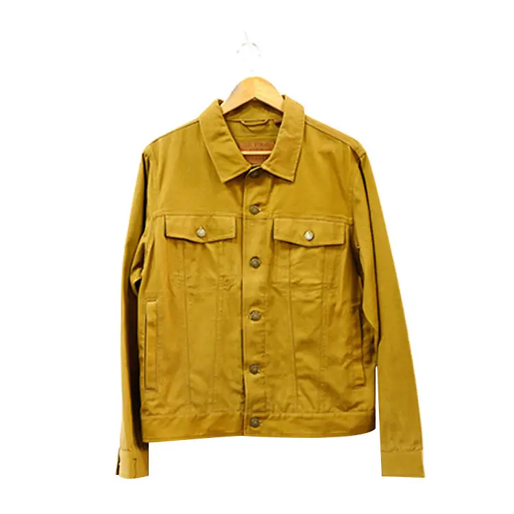 Hot Selling Spring Custom Yellow Mens Denim Jacket