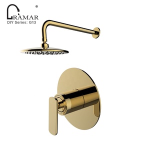 En Laiton massif Salle De Bains Intégrée Mat Noir Ensemble de Robinet de <span class=keywords><strong>Douche</strong></span> sans Douchette - Product Image 3