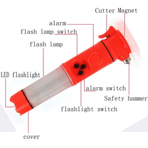 Аварийный молоток для окна, резак для ремня, инструмент для выхода в автобус, маячок безопасности автомобиля, фонарь, лампа - Product Image 6