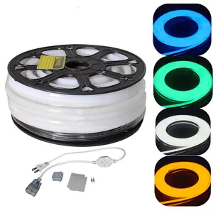 À prova d' água IP68 Tira rgb azul amarelo 220v 110v 12v 24v 150ft 50ft Flexível do diodo emissor de luzes de néon para quartos