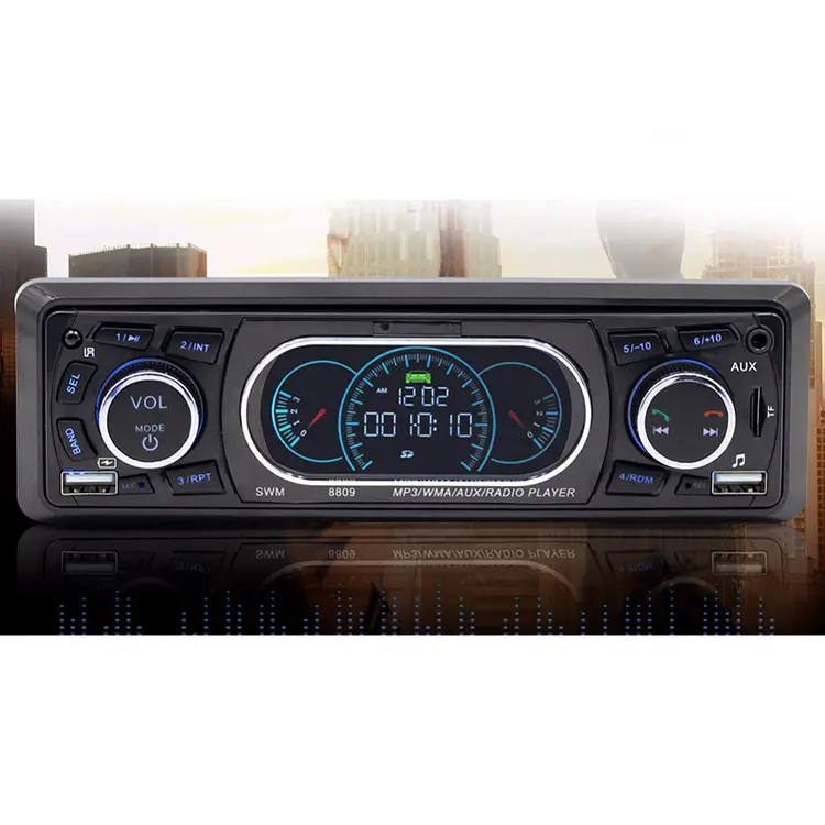 MP3 Player Mobil Remote Kontrol Audio Stereo 8809, 1 Din AUX/TF/USB FM Radio Kendaraan