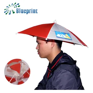 hand free mini hat shape umbrella hat for the head