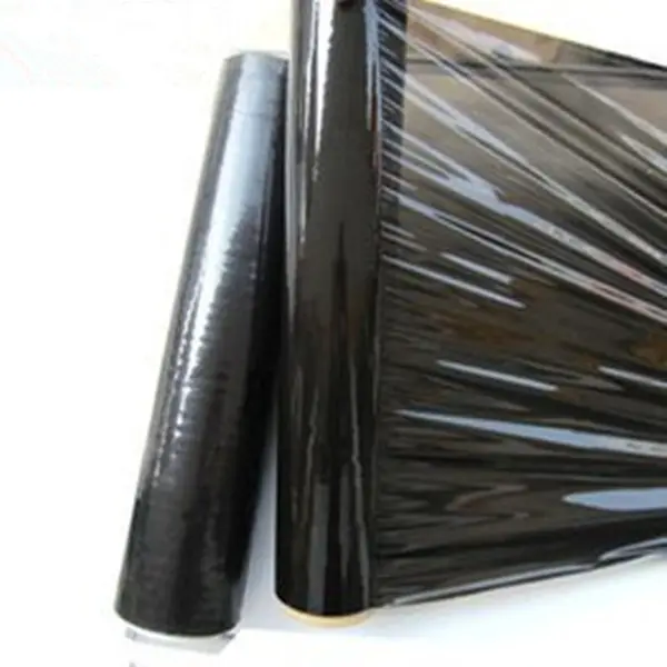 6 rollos de paquete de palés negro, envoltura retráctil elástica, envoltura de palé