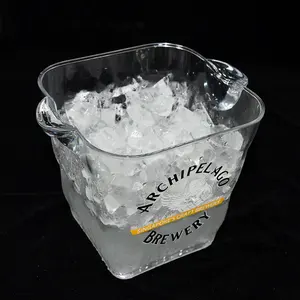 Personalized LED plastic ice bucket 5 Liters small lighting wine bowl bucket