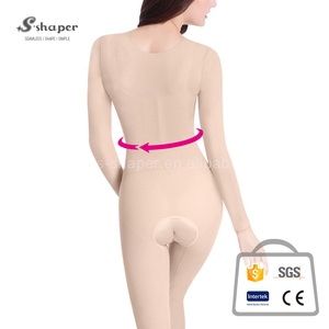 Body de talla grande con mangas largas, fino, transpirable, con infusión de café, moldeadores de nivel de control de luz, talla grande, para hombre y mujer - Product Image 5