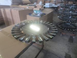 Modern benzersiz 3D Sunburst tüm cam venedik yuvarlak duvar aynası dekorasyon çıkartmaları 3Ft veya 91cm yeni - Product Image 4