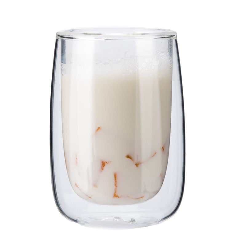 Borosilicate Double Wall Clear Glass Espresso Coffee Cup  Large Double Wall Glass Mug for Coffee