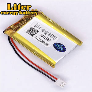 Plugue <span class=keywords><strong>2</strong></span>.5-<span class=keywords><strong>2</strong></span> P 113450 2500 mah 3.7 V Recarregável lipo bateria solar bateria de lítio polímero de iões de lítio com PCM - Product Image 2