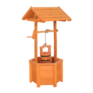 Fontaine à souhaits <span class=keywords><strong>en</strong></span> <span class=keywords><strong>bois</strong></span> d'extérieur, jardinière avec seau à fleurs suspendu, fontaine à souhaits <span class=keywords><strong>en</strong></span> <span class=keywords><strong>bois</strong></span>, jardinière - Product Image 2