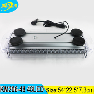 Biaochi usine 21 "48LED <span class=keywords><strong>feu</strong></span> de circulation avertissement Super lumineux aimant support utilisé rouge bleu Led stroboscope barre de lumière de secours - Product Image 6