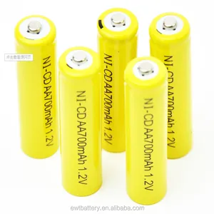 hot sale NICD AA700mah 1.2v 700mah aa ni-cd rechargeable battery cell