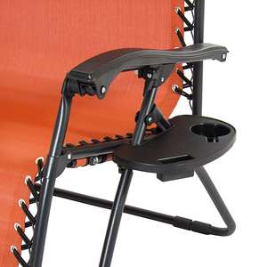 Tumbona de patio <span class=keywords><strong>doble</strong></span> para 2 personas con portavasos Silla plegable ancha de gravedad <span class=keywords><strong>cero</strong></span> - Product Image 3