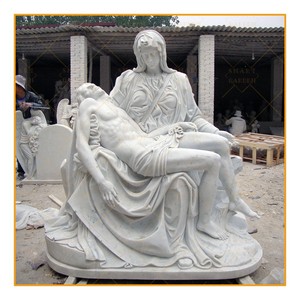 Venta caliente estatua de mármol blanco de tamaño real de <span class=keywords><strong>Jesucristo</strong></span> rezando escultura de estatuilla - Product Image 5
