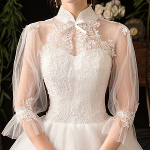 <span class=keywords><strong>Robe</strong></span> de mariée élégante et magnifique à col haut, manches longues, longueur au sol, <span class=keywords><strong>robe</strong></span> de bal, nouvelle collection 2019 - Product Image 6