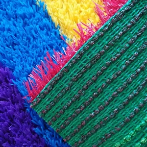 Çin fabrika kırmızı, sarı, mavi, mor yapay çocuk çim çim gökkuşağı pist için anaokulu okul spor - Product Image 3