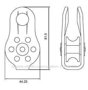 Mountaineering Aluminum Alloy 13mm Rope Single <b>Pulley</b> with Fixed-Sided Fit OEM Customizable EN12278 Certified - Product Image 3