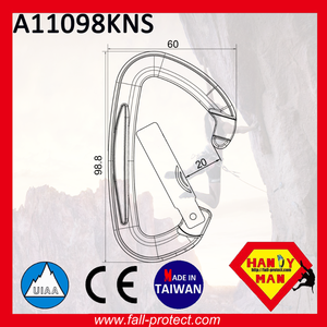 Certified CE & UIAA Rock Climbing Mountaineer Quicklock Aluminum Carabiner - Product Image 2
