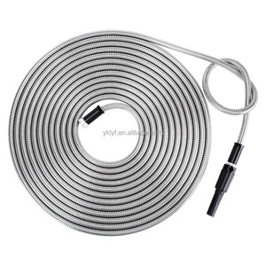 <span class=keywords><strong>Tuyau</strong></span> d'<span class=keywords><strong>arrosage</strong></span> de jardin en acier inoxydable 304 robuste avec buse, <span class=keywords><strong>tuyau</strong></span> d'<span class=keywords><strong>arrosage</strong></span> de jardin tressé en acier, vente chaude - Product Image 2