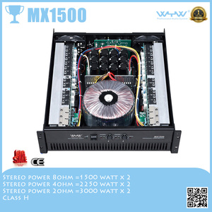 Amplificador de Potencia de Audio Estándar Clase <span class=keywords><strong>H</strong></span> Mx1500 de 2 Canales - Product Image 2