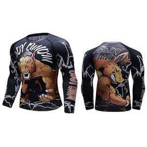 Gli uomini di allenamento abbigliamento sublimazione mma rashguard bjj - Product Image 4