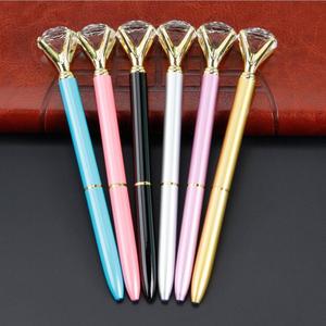 Bolígrafo de gel con cabeza de diamante grande, Bolígrafo De Metal Kawaii, Gema grande, suministros de oficina y escuela, caneta de diamante, promoción - Product Image 3