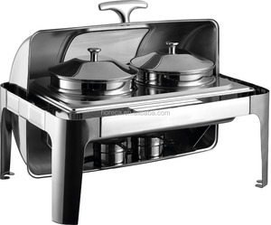 Precio barato de acero inoxidable rodillo superior seving plato indio rozaduras plato - Product Image 2