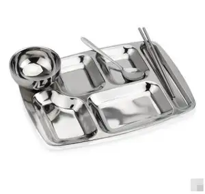 Cafeteria Food Divided Trays Stainless Steel Mass TrayためSale