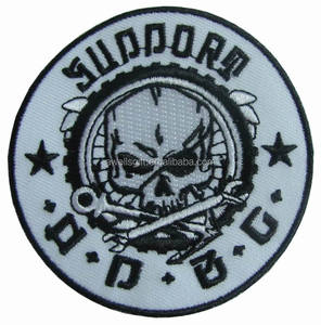 Veneno <span class=keywords><strong>te</strong></span> negro pelo largo chica rockabilly crossbones coser parche bordado - Product Image 4