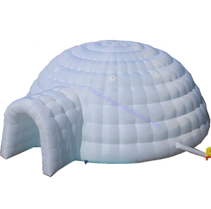 <span class=keywords><strong>Tente</strong></span> Igloo <span class=keywords><strong>gonflable</strong></span> blanche, tissu Oxford, avec entrée Tunnel, publicité, dôme Led, blanche - Product Image 1