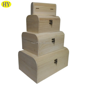Personnalisé En Bois grande boîte de rangement Coffre Au Trésor fabriqué en Chine grande boîte en bois non finie - Product Image 2