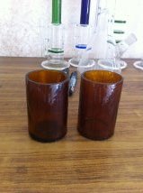Vintage Amber Brown Glass Heat Resistant Eco Friendly Lantern Ribbed Votive Tealight <b>Cup</b> for Home Wedding Christmas Decoration - Product Image 4