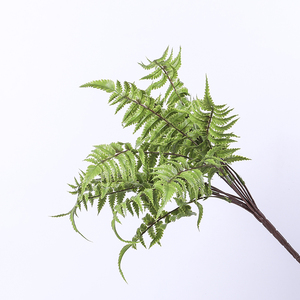 2 Màu Sắc Nhỏ Bush Trang Trí Nhân Tạo <span class=keywords><strong>Palm</strong></span> Leaf Chùm Bán Buôn Nhân Tạo Lá Bush - Product Image 3