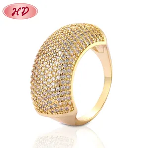 China Gemstone Manufacturer Selling Gold Plated Wedding Diamond Ring