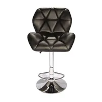 Горячая Распродажа, металлические барные стулья из искусственной кожи, регулируемые барные стулья с хромированной основой