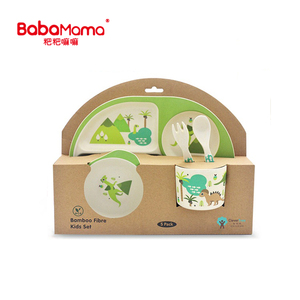 Non Toxique Réutilisable Château 5 Pièce Enfant Dîner Ensemble de bambou Bébé Alimentation Bol Cuillère Fourchette Tasse pour Les Garçons et Les Filles - Product Image 2