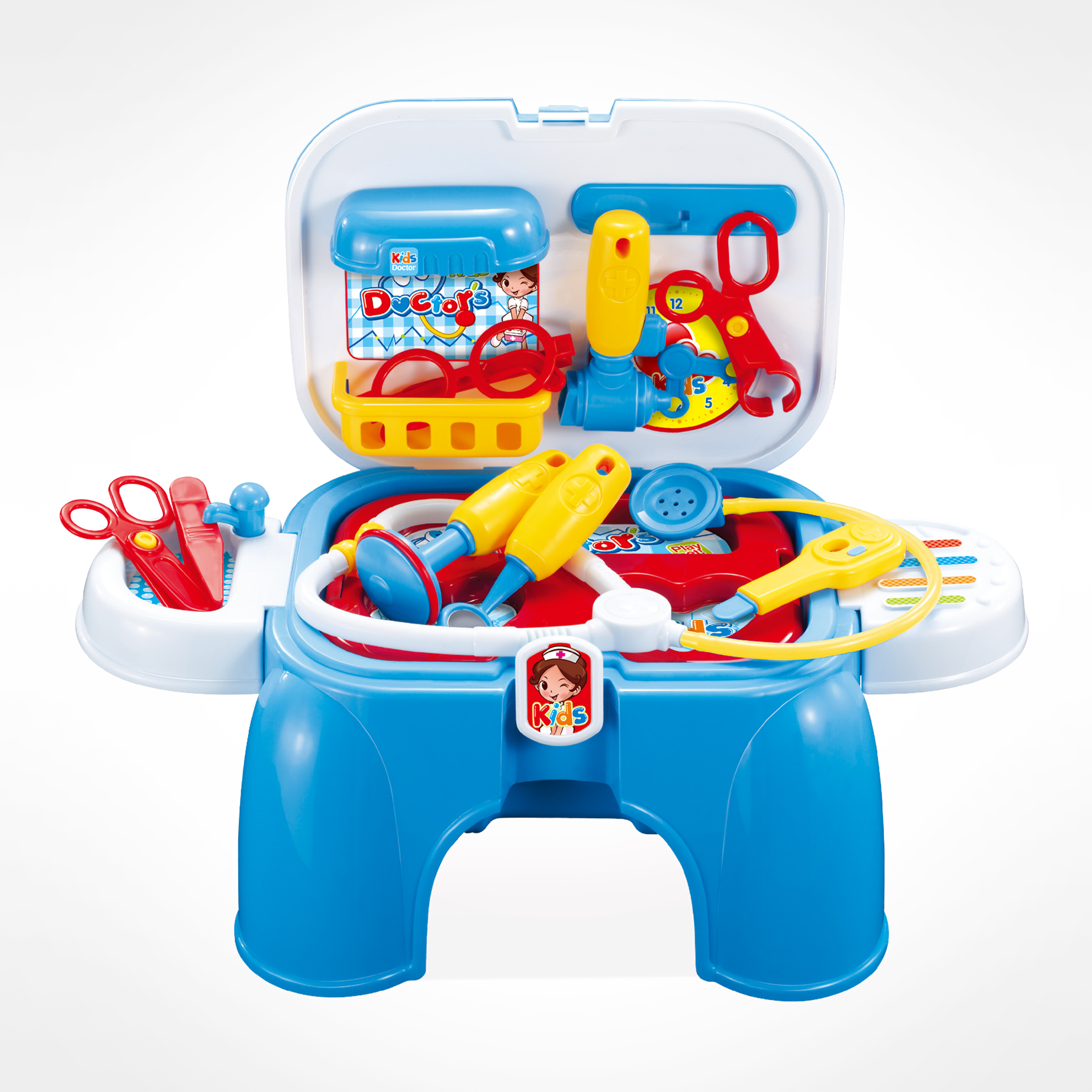 Детские ролевые игры стоматолог доктор игрушка для детей «Человек-паук», Моделирование Медицинский Набор портативный стул «2 в 1» для детей, игрушки-пазлы